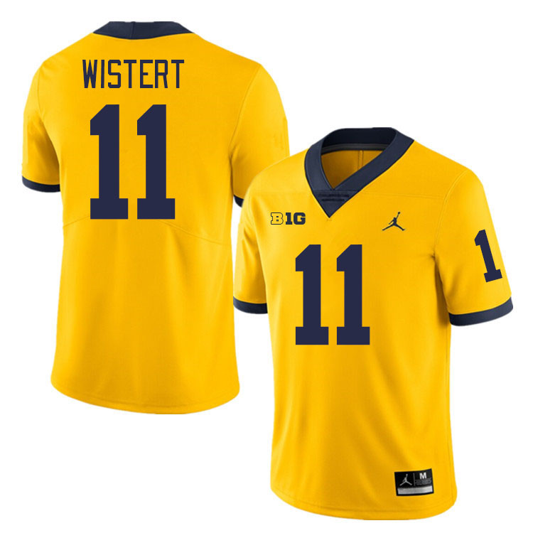 Albert Wistert Michigan Jersey,Michigan Wolverines #11 Albert Wistert Jersey Youth-Maize